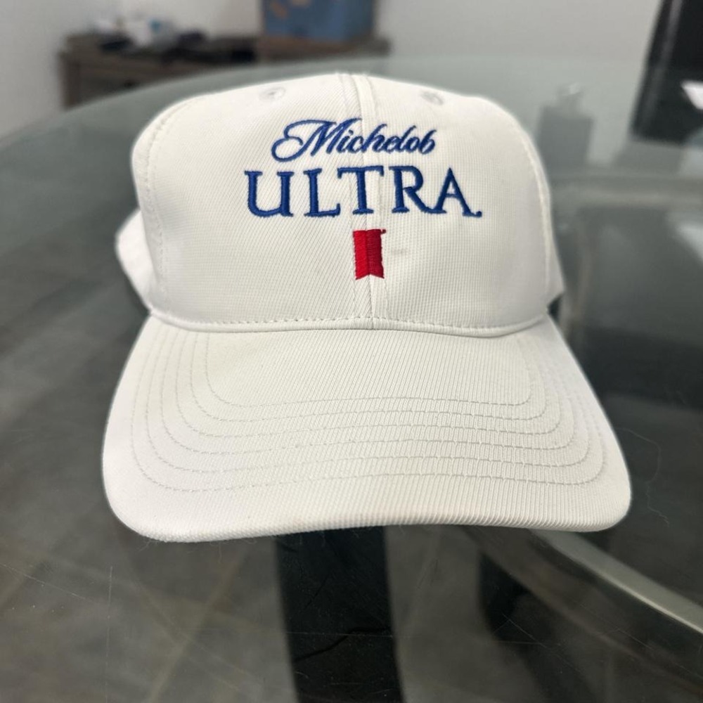 White and blue Michelob‎ ULTRA hat